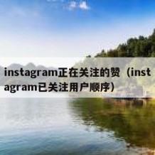 instagram正在关注的赞（instagram已关注用户顺序）