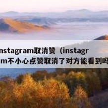 instagram取消赞（instagram不小心点赞取消了对方能看到吗）