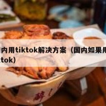 国内用tiktok解决方案（国内如果用tiktok）