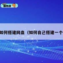 自己如何搭建网盘（如何自己搭建一个云盘）
