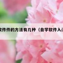 自学软件件的方法有几种（自学软件入门教程）