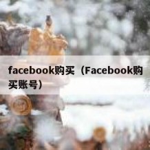 facebook购买（Facebook购买账号）