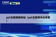 ppt主题模板网站（ppt主题模块在哪里）
