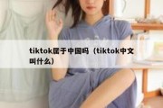 tiktok属于中国吗（tiktok中文叫什么）