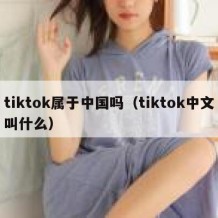 tiktok属于中国吗（tiktok中文叫什么）