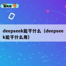 deepseek能干什么（deepseek能干什么用）