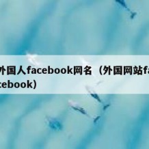 外国人facebook网名（外国网站facebook）