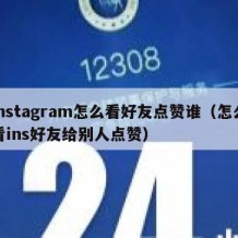 instagram怎么看好友点赞谁（怎么看ins好友给别人点赞）