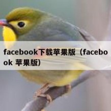 facebook下载苹果版（facebook 苹果版）