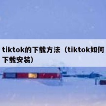 tiktok的下载方法（tiktok如何下载安装）