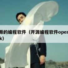 开源的编程软件（开源编程软件openblock）
