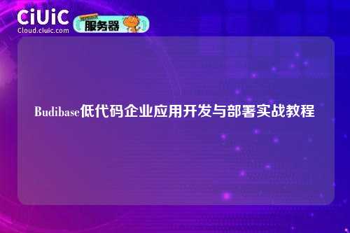 Budibase低代码企业应用开发与部署实战教程