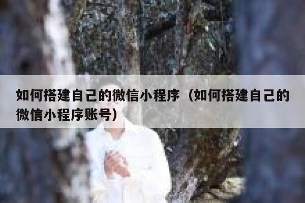 如何搭建自己的微信小程序（如何搭建自己的微信小程序账号） 第1张