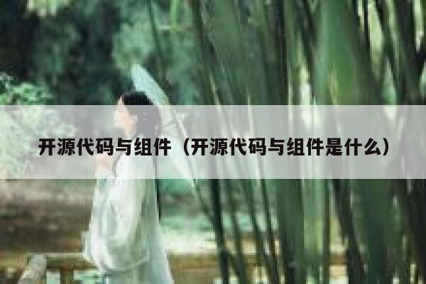 开源代码与组件（开源代码与组件是什么） 第1张