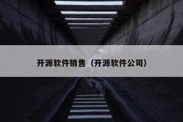 开源软件销售（开源软件公司） 第1张