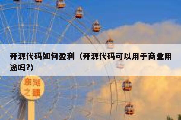 开源代码如何盈利（开源代码可以用于商业用途吗?） 第1张