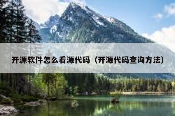 开源软件怎么看源代码（开源代码查询方法） 第1张