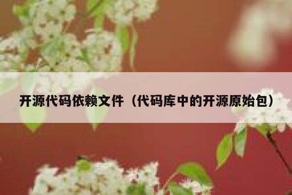 开源代码依赖文件（代码库中的开源原始包） 第1张