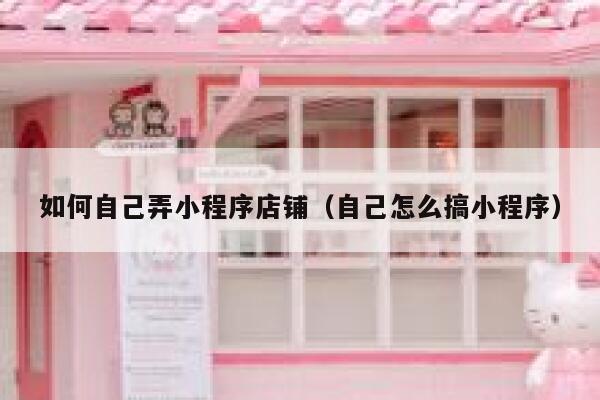 如何自己弄小程序店铺（自己怎么搞小程序） 第1张