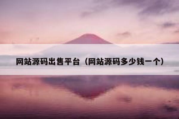 网站源码出售平台（网站源码多少钱一个） 第1张