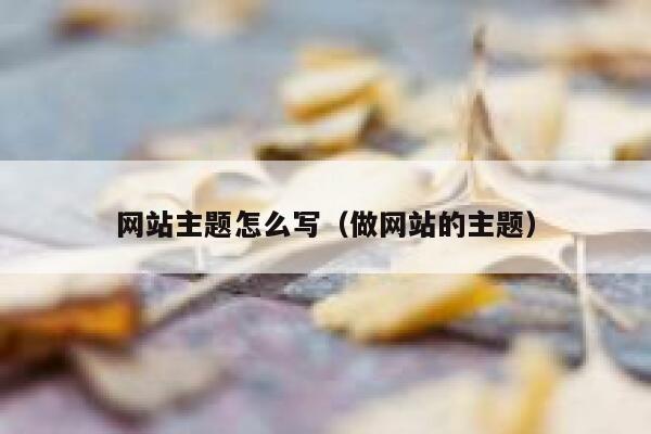 网站主题怎么写（做网站的主题） 第1张