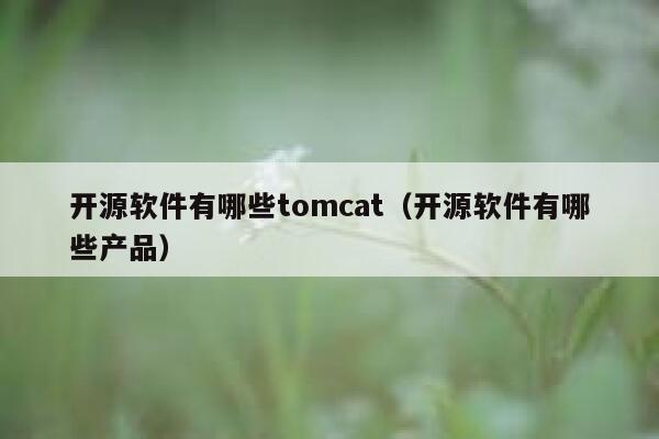 开源软件有哪些tomcat（开源软件有哪些产品） 第1张