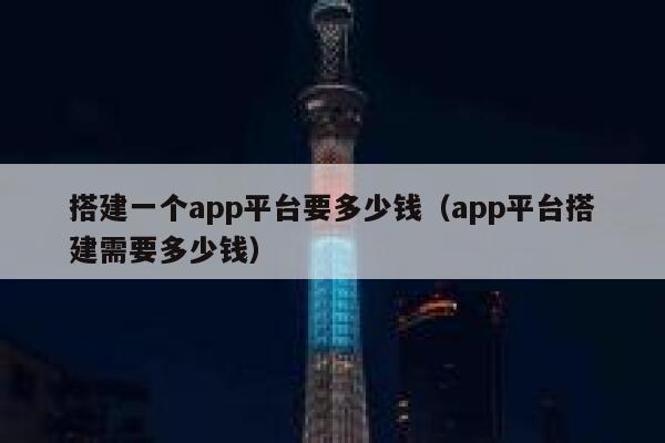 搭建一个app平台要多少钱（app平台搭建需要多少钱） 第1张