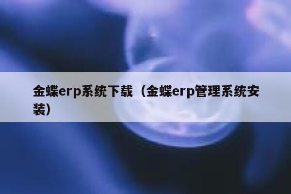 金蝶erp系统下载（金蝶erp管理系统安装） 第1张