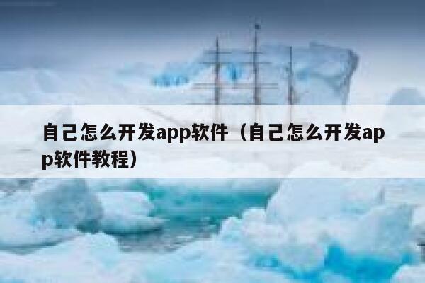 自己怎么开发app软件（自己怎么开发app软件教程） 第1张