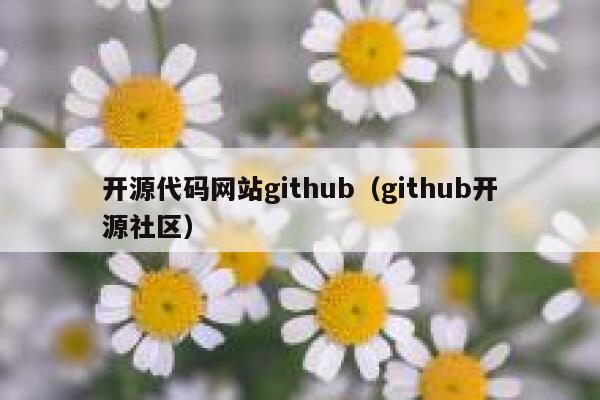 开源代码网站github（github开源社区） 第1张