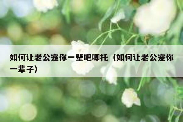 如何让老公宠你一辈吧唧托（如何让老公宠你一辈子） 第1张