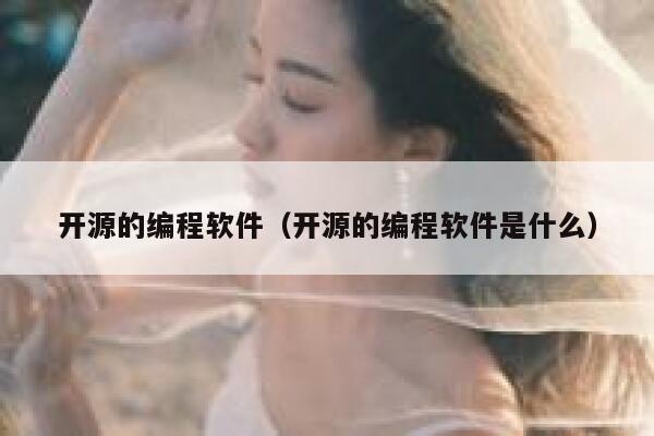 开源的编程软件（开源的编程软件是什么） 第1张