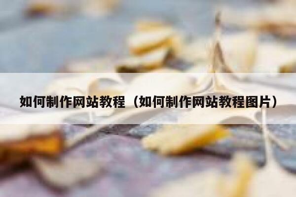 如何制作网站教程（如何制作网站教程图片） 第1张