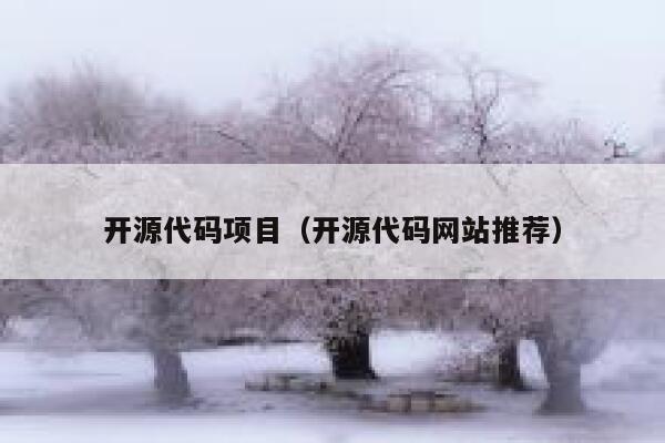 开源代码项目（开源代码网站推荐） 第1张