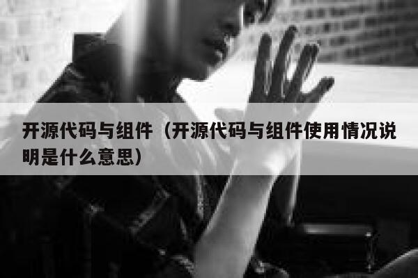 开源代码与组件（开源代码与组件使用情况说明是什么意思） 第1张