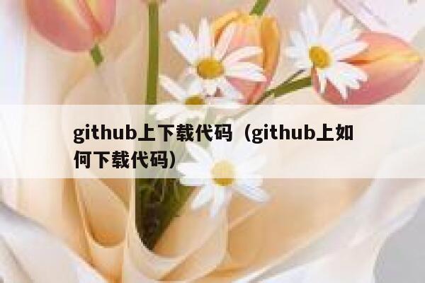 github上下载代码（github上如何下载代码） 第1张