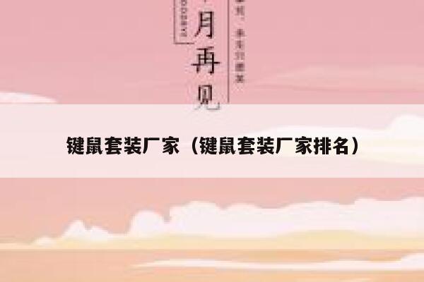 键鼠套装厂家（键鼠套装厂家排名） 第1张