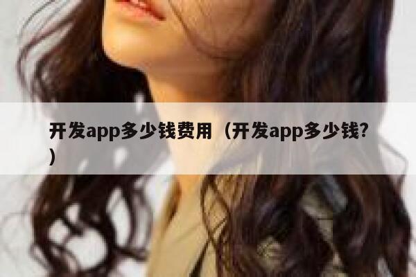 开发app多少钱费用（开发app多少钱?） 第1张