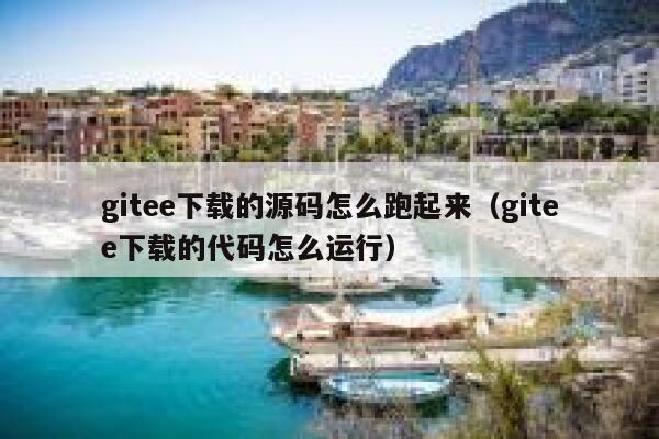 gitee下载的源码怎么跑起来（gitee下载的代码怎么运行） 第1张