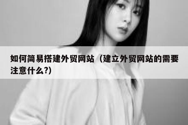 如何简易搭建外贸网站（建立外贸网站的需要注意什么?） 第1张