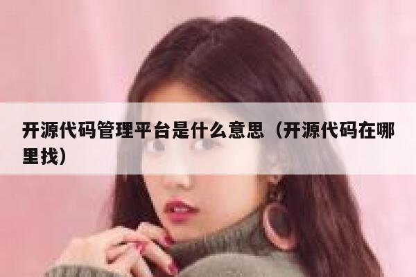 开源代码管理平台是什么意思（开源代码在哪里找） 第1张