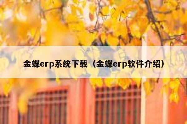 金蝶erp系统下载（金蝶erp软件介绍） 第1张