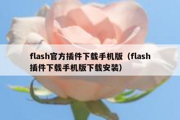 flash官方插件下载手机版（flash插件下载手机版下载安装） 第1张