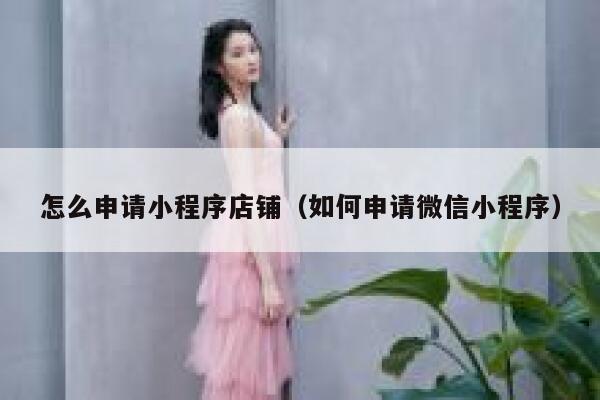怎么申请小程序店铺（如何申请微信小程序） 第1张