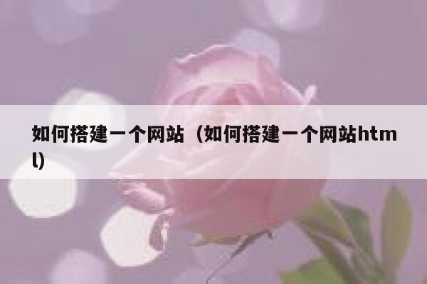 如何搭建一个网站（如何搭建一个网站html） 第1张