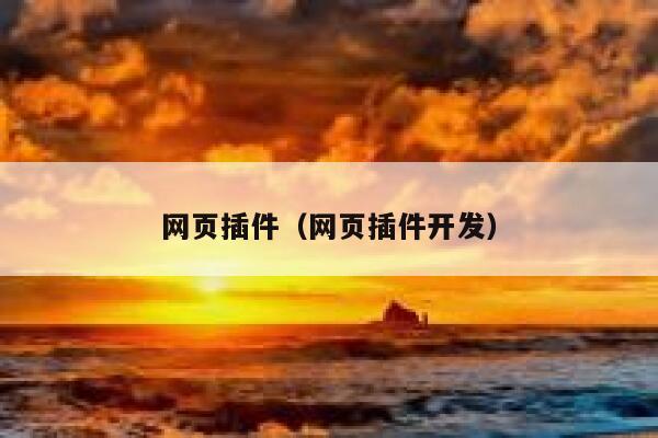 网页插件（网页插件开发） 第1张