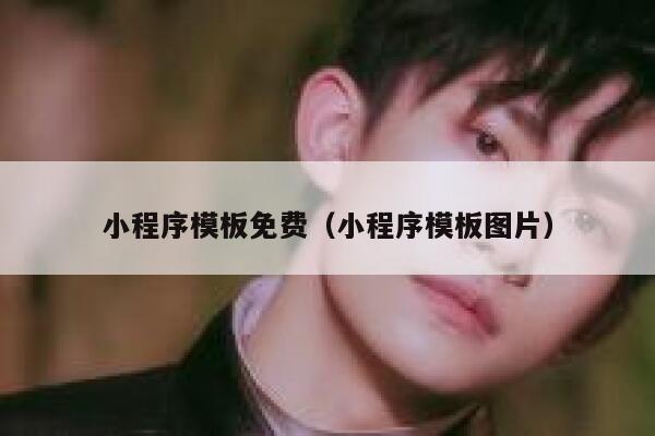 小程序模板免费（小程序模板图片） 第1张
