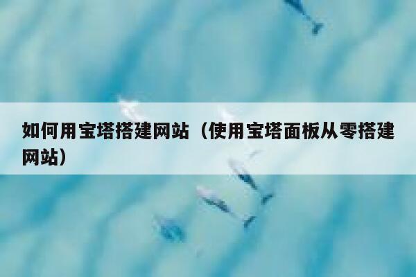如何用宝塔搭建网站（使用宝塔面板从零搭建网站） 第1张