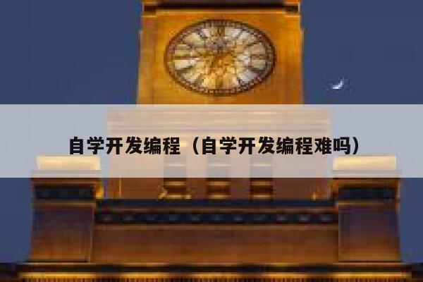 自学开发编程（自学开发编程难吗） 第1张