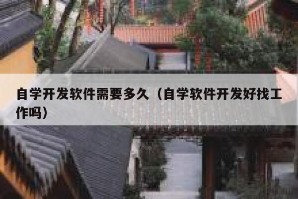 自学开发软件需要多久（自学软件开发好找工作吗） 第1张